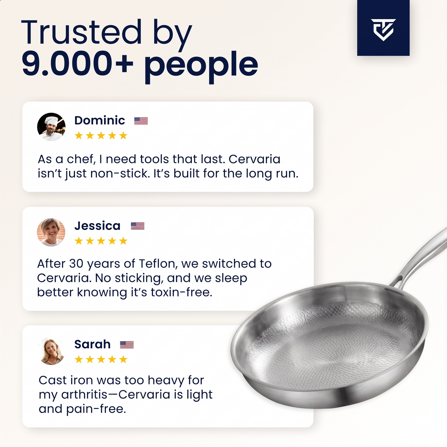 Titanium Fry Pan Pro® | Perfect Non-Stick Cooking without Chemicals!